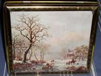 Blikken doos met mooi winterlandschap Conf. Demaret, Verzamelen, Blikken, Ophalen of Verzenden, Gebruikt, Koek(jes), Overige merken