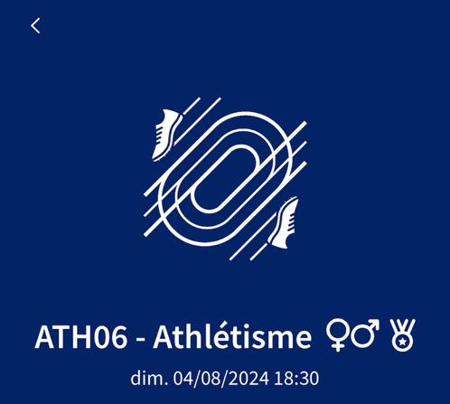 *FINALE 100M* ATH06 BILLETS *CAT A* JO PARIS 2024 athlétisme, Tickets & Billets, Sport | Autre, Août