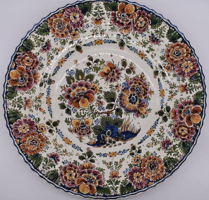 Assiette Mural Delft en porcelaine de 50cm, Antiek en Kunst, Antiek | Servies los, Ophalen
