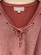 Blouse couleur terre à paillettes signée Cassis (M)., Neuf, Taille 38/40 (M), Cassis, Brun