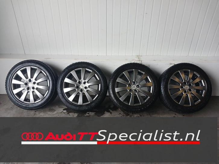 Winterbanden set op 17" velgen Audi TT MK2, Auto-onderdelen, Banden en Velgen, Banden en Velgen, Winterbanden, 17 inch, 225 mm