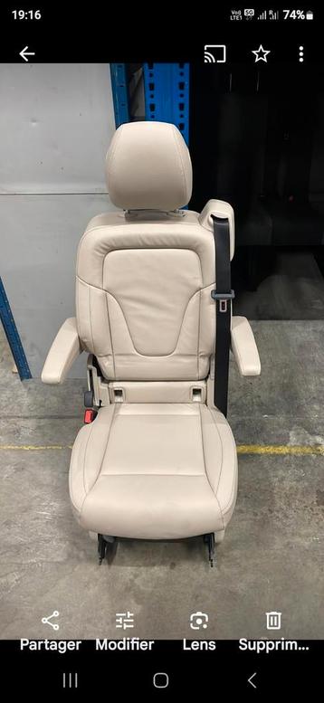 beige crèmekleurige lederen stoelen Mercedes V-klasse V 250  beschikbaar voor biedingen