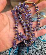Prachtige vintage Amethyst ketting met goede slot, Handtassen en Accessoires, Edelstenen, Ophalen of Verzenden, Zo goed als nieuw