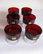 Coupes rouges Luminarc France 6 verres vintage, Enlèvement