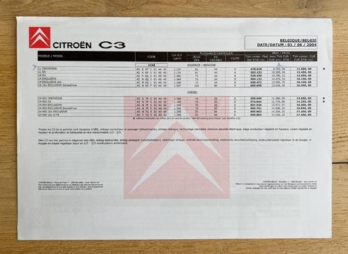 Citroën C3 prijslijst BE-NL/FR juni 2004 folder, Livres, Autos | Brochures & Magazines, Utilisé, Citroën, Enlèvement ou Envoi
