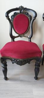 2 chaises anciennes en velours, Antiquités & Art, Antiquités | Meubles | Chaises & Canapés, Enlèvement