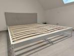 Lit 160x200 + sommier IKEA, Queen size, Comme neuf, Enlèvement, Blanc