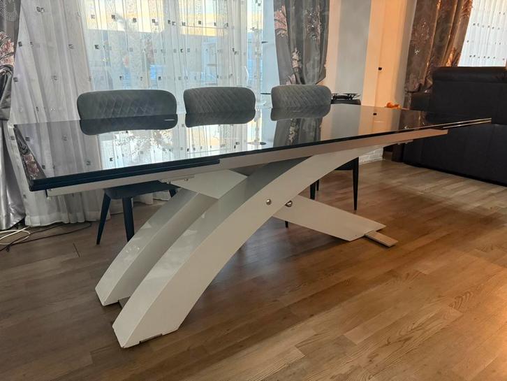 eettafel modern  200 tot 290 bij 100cm uitschuifbaar, Huis en Inrichting, Complete eetkamers, Gebruikt, Ophalen