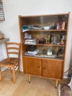 Midcentury Modern vitrinekastje in mooie staat, Huis en Inrichting, Kasten | Vitrinekasten, Ophalen, Gebruikt, 100 tot 150 cm