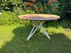 Tafelpoot, onderstel tafel, staal, wit, tuintafel, Huis en Inrichting, Tafelonderdelen, Ophalen, Tafelpoot, 150 tot 200 cm, Rond