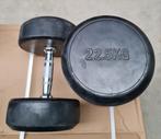 Gebruikte rubber dumbbells 22,5kg, Sport en Fitness, Fitnessmaterialen, Gebruikt, Rug, Dumbbell, Ophalen