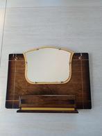 vintage houten wanddecoratie, spiegel, kapstokje, kammenbakj, Antiek en Kunst, Ophalen of Verzenden