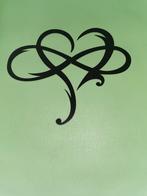 Décoration murale en métal noir en excellent état, Ophalen of Verzenden, Zo goed als nieuw