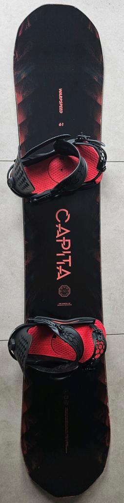 Capita Warpspeed 161 + Union Strata bindingen, Sports & Fitness, Snowboard, Utilisé, Planche, Enlèvement