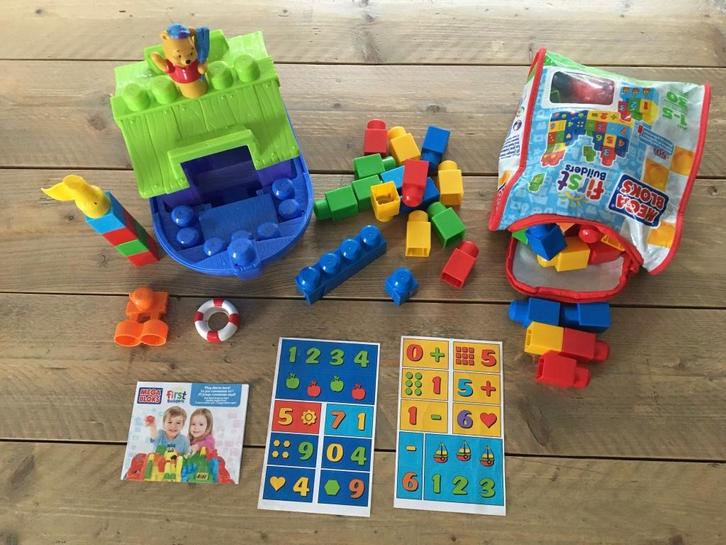 MEGA BLOKS, boot Winnie the Pooh + 72 blokken / bouwstenen, Kinderen en Baby's, Speelgoed | Bouwstenen, Megabloks, Ophalen of Verzenden