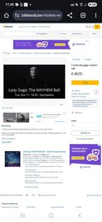 Pas op lady gaga sportpaleis!!!!, Tickets en Kaartjes