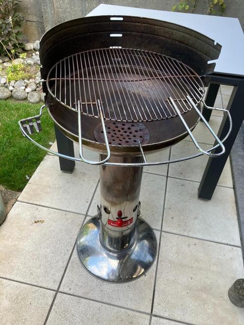 Barbecook Loewy 45 houtskoolbarbecue Inox met acc+houtskool, Tuin en Terras, Houtskoolbarbecues, Gebruikt, Met accessoires, Ophalen