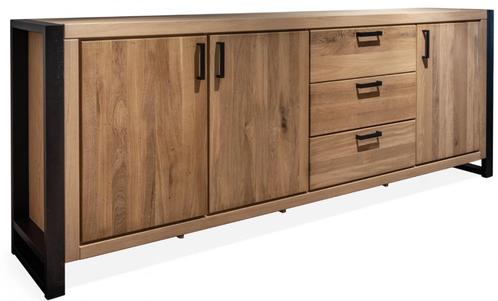 Dressoir, Huis en Inrichting, Kasten | Dressoirs, Zo goed als nieuw, 200 cm of meer, 25 tot 50 cm, Eikenhout, Metaal, Ophalen