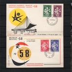 Belgium FDC Expo '58, la série, Timbres & Monnaies, Envoi, Affranchi, Autre, Oblitéré