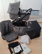 Bugaboo Fox grey melange SUPER COMPLEET & ALS NIEUW!!, Kinderen en Baby's, Kinderwagens en Combinaties, Bugaboo, Verstelbare duwstang