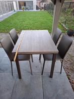 uitschuifbare keukentafel met 5 stoelen., Huis en Inrichting, Ophalen, Zo goed als nieuw