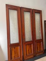Antieke deuren met glas, Doe-het-zelf en Bouw, Deuren en Vliegenramen, Ophalen, Gebruikt, 80 tot 100 cm, 215 cm of meer