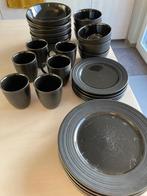 Servies voor 6 personen zwart, Huis en Inrichting, Ophalen, Gebruikt