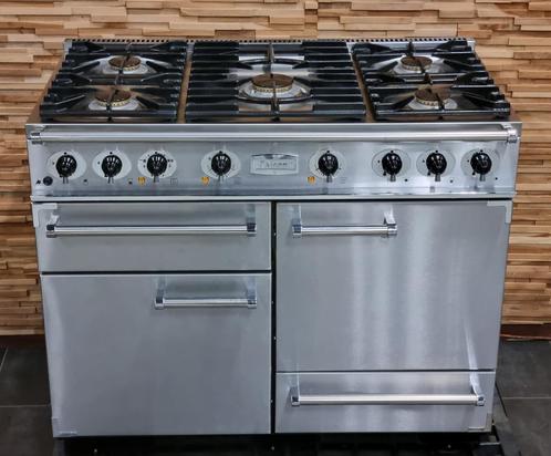 🔥 Poêle Falçon de luxe 110 cm en acier inoxydable 5 brûleur, Electroménager, Cuisinières, Comme neuf, Autoportant, 5 zones de cuisson ou plus