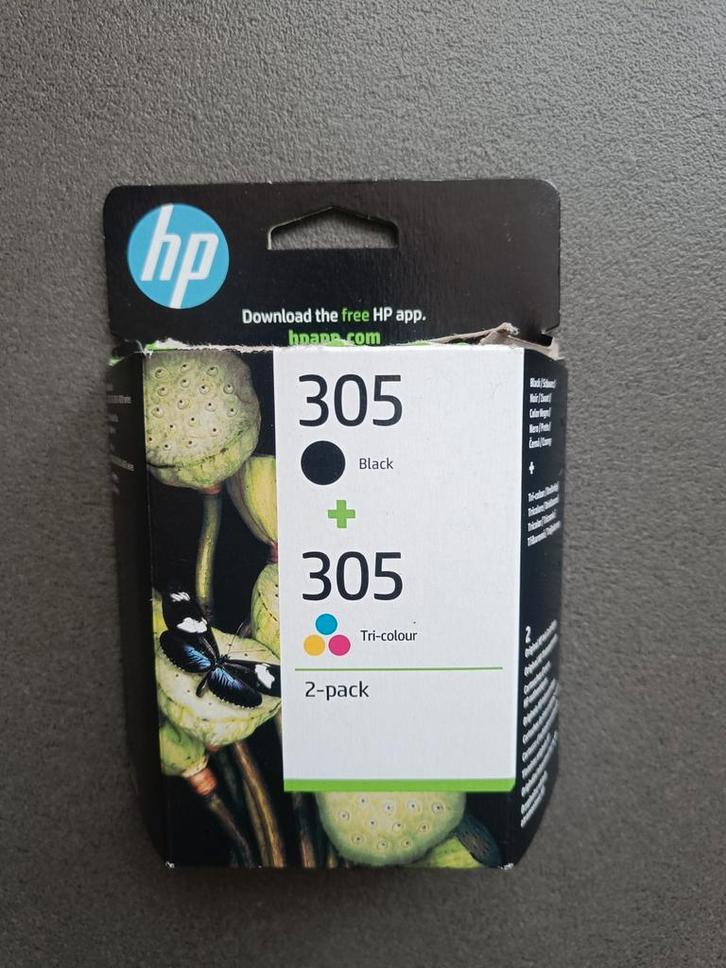 Pack de 2 cartouches d'encre authentiques HP 305 3 couleurs, Computers en Software, Printerbenodigdheden