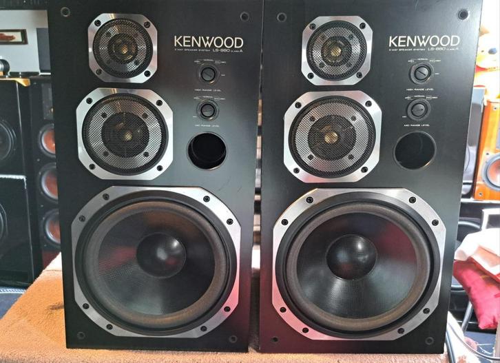 KENWOOD LS-880, Audio, Tv en Foto, Luidsprekerboxen, Gebruikt, Front, Rear of Stereo speakers, 60 tot 120 watt, Overige merken