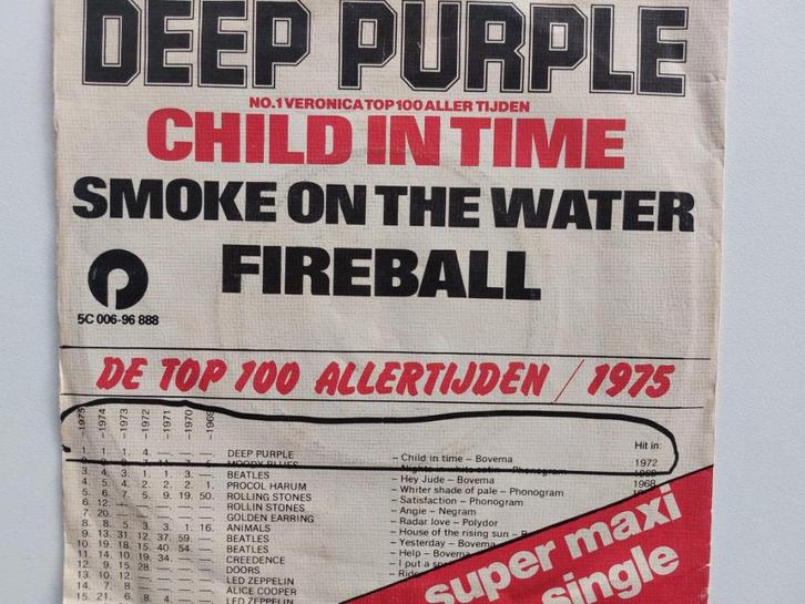 Deep Purple - Child In Time/Smoke On The Water/Fireball, Cd's en Dvd's, Vinyl Singles, Rock en Metal, Ophalen of Verzenden