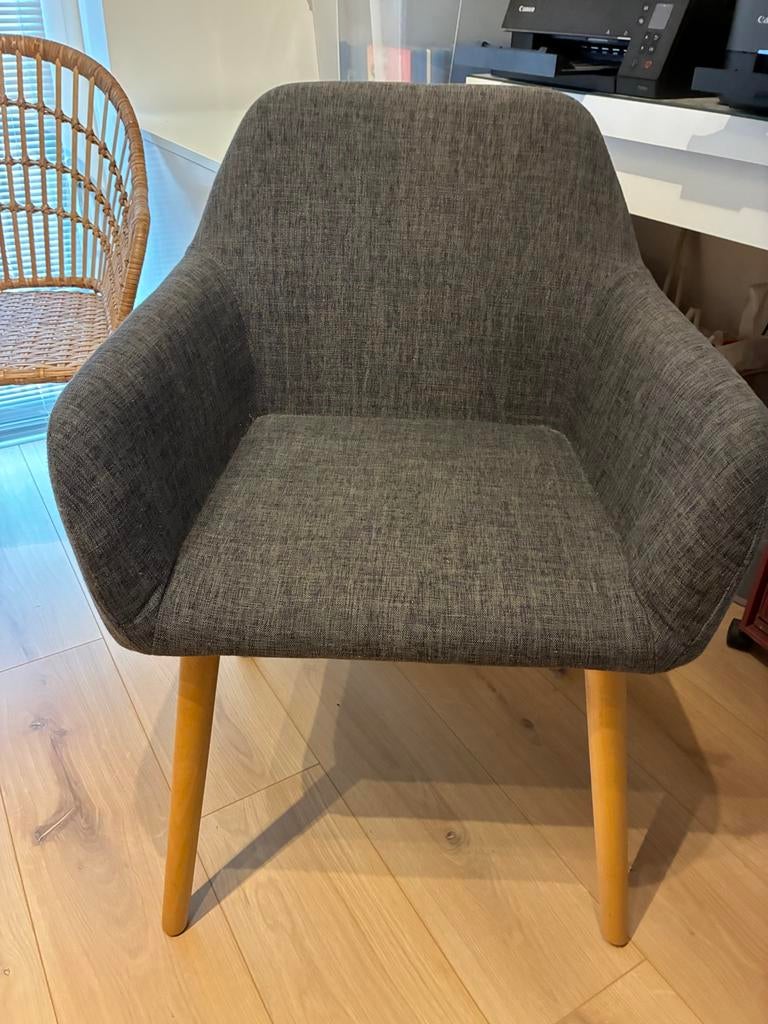 Fauteuil 1 place - tissus gris, Enlèvement, Comme neuf