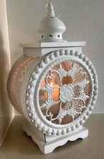 Oosters decoratief windlicht wit metaal, Huis en Inrichting, Woonaccessoires | Kandelaars en Kaarsen, 25 tot 50 cm, Wit, Ophalen of Verzenden
