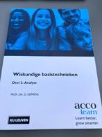 Wiskundige basistechnieken - DEEL 2: Analyse, Enlèvement ou Envoi, Neuf, Enseignement supérieur, D. Keppens