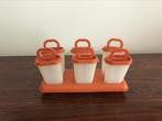 Tupperware set ijslolly lolly ijs vormen in houder oranje, Enlèvement ou Envoi