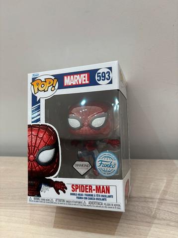 Funko Pop 593 Spider-Man (Diamond)(Special Edition) beschikbaar voor biedingen