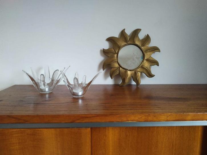 vintage glazen theelichthouder, Huis en Inrichting, Woonaccessoires | Kandelaars en Kaarsen, Ophalen of Verzenden