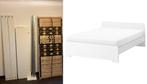 Bed 160x200 Ikea Askvoll + Lattenbodem, Ophalen, Wit, Tweepersoons, Zo goed als nieuw