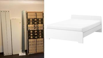 Bed 160x200 Ikea Askvoll + Lattenbodem beschikbaar voor biedingen
