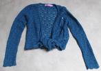 Blauwe bolero van CKS (8 jaar), Kinderen en Baby's, Meisje, Ophalen of Verzenden, Zo goed als nieuw, Trui of Vest