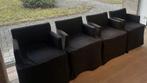 4 zwart/grijze stoeltjes, Moins de 75 cm, Enlèvement, Utilisé, 50 à 75 cm