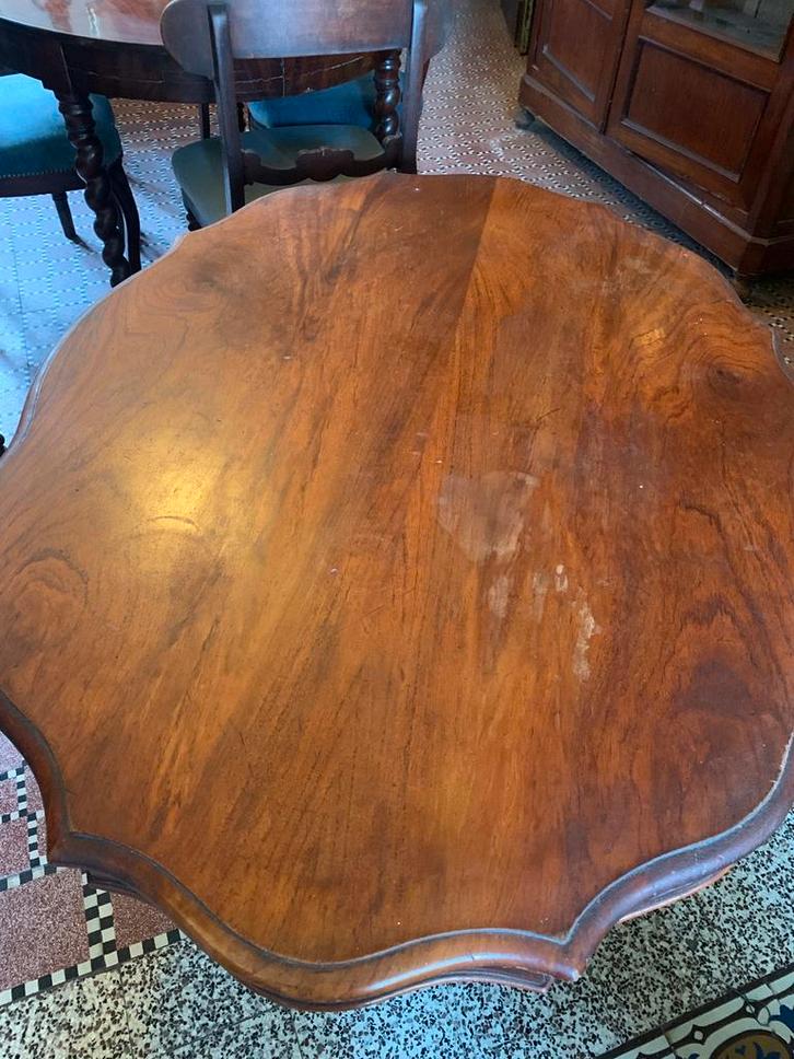 Ovale houten tafel, Huis en Inrichting, Tafels | Salontafels, Ophalen