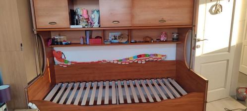 kajuitbed 90x200 met kasten en schuiven, Huis en Inrichting, Slaapkamer | Complete slaapkamers, Gebruikt, Ophalen
