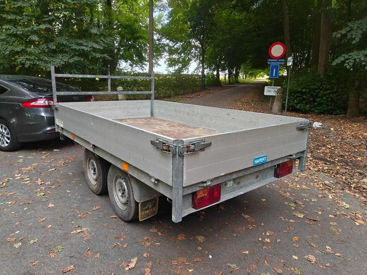 Alu plateau aanhangwagen  hapert 2000kg alle papieren, Auto diversen, Aanhangers en Bagagewagens, Gebruikt, Ophalen
