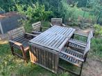 Tuintafel met 5 stoelen, Ophalen, Gebruikt, Hout