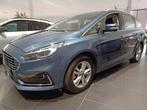 Ford S-Max Hybride Automaat Titanium - Carplay 7 zit, Auto's, Gebruikt, 4 cilinders, Blauw, Bedrijf