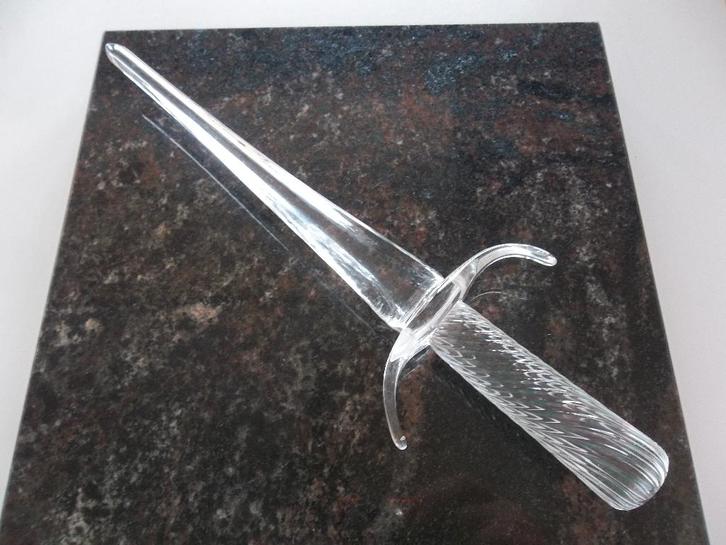 Dolk in kristal VSL - L 32cm collectors item perfecte staat, Antiek en Kunst, Curiosa en Brocante, Ophalen of Verzenden