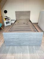 Lit + sommier, 90 cm, Brun, Enlèvement, Classique