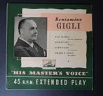 Beniamino GIGLI: "Ave Maria/Agnus Dei" (vinyl EP 45T/7"), Gebruikt, Klassiek, 7 inch, Ophalen of Verzenden