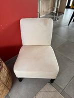 Antieke fauteuil - beige stof, Huis en Inrichting, Ophalen, Stof